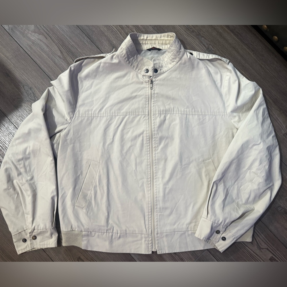 Vintage 80s Casualcraft Hickory Actionwear Cream Jacket Men’s 45R USA Made